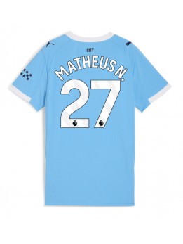 Billige Manchester City Matheus Nunes #27 Hjemmedrakt Dame 2025-26 Kortermet Billige Manchester City Matheus Nunes #27 Hjemmedrakt Dame 2025-26 Kortermet
